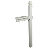 Deluxe Plastic Crossarm Mailbox Mounting Post in White