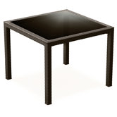 37" Miami Resin Wickerlook Square Dining Table