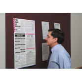 Burlap Fabric Covered Bulletin Boards - Oak Frame