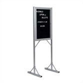 369Double Pedestal Enclosed Directory Boards - Satin Aluminum Frame