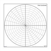Magnetic Dry-Erase Teaching Aides Mat - Polar Coordinates