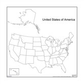 Magnetic Dry-Erase Teaching Aides Mat - United States Map