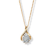 Sterling Silver Diamond Cluster Pendant