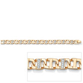 Gold Plated Men's Cubic Zirconia Bracelet