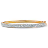 14k Gold Plated Diamond Pave Bangle Bracelet