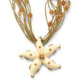 Beaded Starfish Pendant Necklace