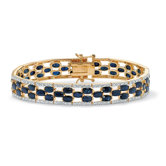 Oval-Cut Sapphire Tennis Bracelet