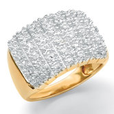 Diamond Pave Cluster Ring