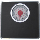 Silver Frame Mechanical Bathroom Scale with Round Display