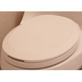 Hygienic Elongate Plastic Toilet Seat in White