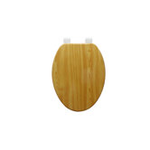 Elongate Wood Grain Molded Toilet Seat