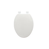 Elongate Molded Wood Toilet Seat in White