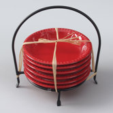 Sorrento 5" Dip Bowls with Caddy (Set of 6)