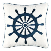 Nantucket Dream Ship's Wheel Quilt Pillow