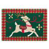 Reindeer Wonderland Hooked Rug