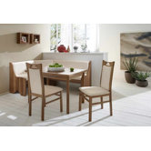 Eckbankgruppe "Samba" in Beige / Walnuss