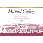 Personalized Rose Wine Label