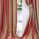 Rialto Faux Silk Taffeta Stripe Curtain