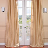 Vintage Textured Faux Dupioni Silk Curtain