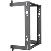 12"D Open Frame Wall Mount with Fixed Design - 16 RU