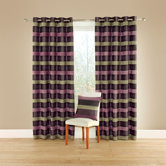 Casino Lined Curtains with Eyelet Heading in Aubergine