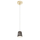 1 Light Round Canopy Zebra Pendant