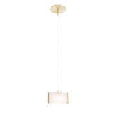 1 Light Round Canopy Drum Pendant