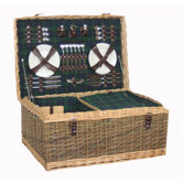 6 Person Tartan Partitioned Hamper Picnic Basket