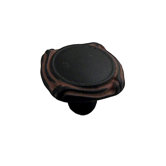 Mai Oui in Cabinet Knob in Distressed Black with Terra Cotta