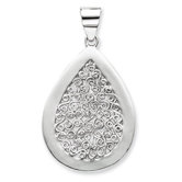 Sterling Silver Teardrop Swirls Pendant