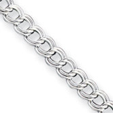 Sterling Silver Polished Charm Bracelet
