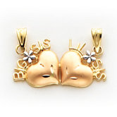 14k 2-Tone Big Sister Little Sister Break-A-Part Pendant