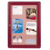 Ovation Radius Fabric Tackboard with Hinged Door