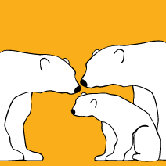 Animal - Polar Bears Stretched Wall Art