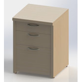 W4 Mobile Pedestal with 1 Filing/Box Drawer and 2 Standard Drawers