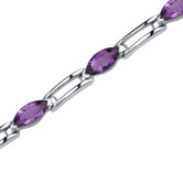 Fabulous Trend Marquise Shaped Gemstone Bracelet in Sterling Silver
