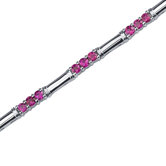 Trendy and Exquisite Round Shaped Gemstone Bracelet in Sterling Silver