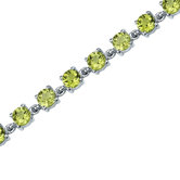 Eternally Magnificent Round Shaped Gemstone Bracelet in Sterling Silver