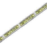 Desired Splendor Round Shaped Gemstone Bracelet in Sterling Silver
