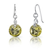 Spherical Cut 11.00 carats Alexandrite Fishhook Earrings Sterling Silver