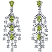 Captivating Seduction 4.00 Carats Gemstone Dangle Earrings in Sterling Silver
