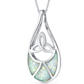 Opal Celtic Style Pendant