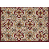 Juliana Ivory/Red Rug