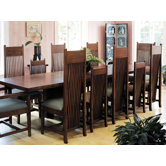Frank Llloyd Wright Dana-Thomas 84 - 124" W x 42" D Grand Extension 13 Piece Dining Set