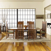 Frank Llloyd Wright Dana-Thomas 84 - 124" W x 48" D Grand Extension 7 Piece Dining Set