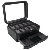 Ten Piece Watch Box with Cover and Valet