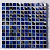 Metallica  1" x 1" Glass Mosaic in Mix Metallica Blue