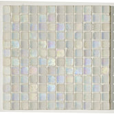 Metallica Satin 1" x 1" Glass Mosaic in Bianco Metallica Satin