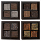 Contemporary Wood Plaques (Set of 4)