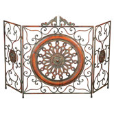 3 Panel Metal Fireplace Screen